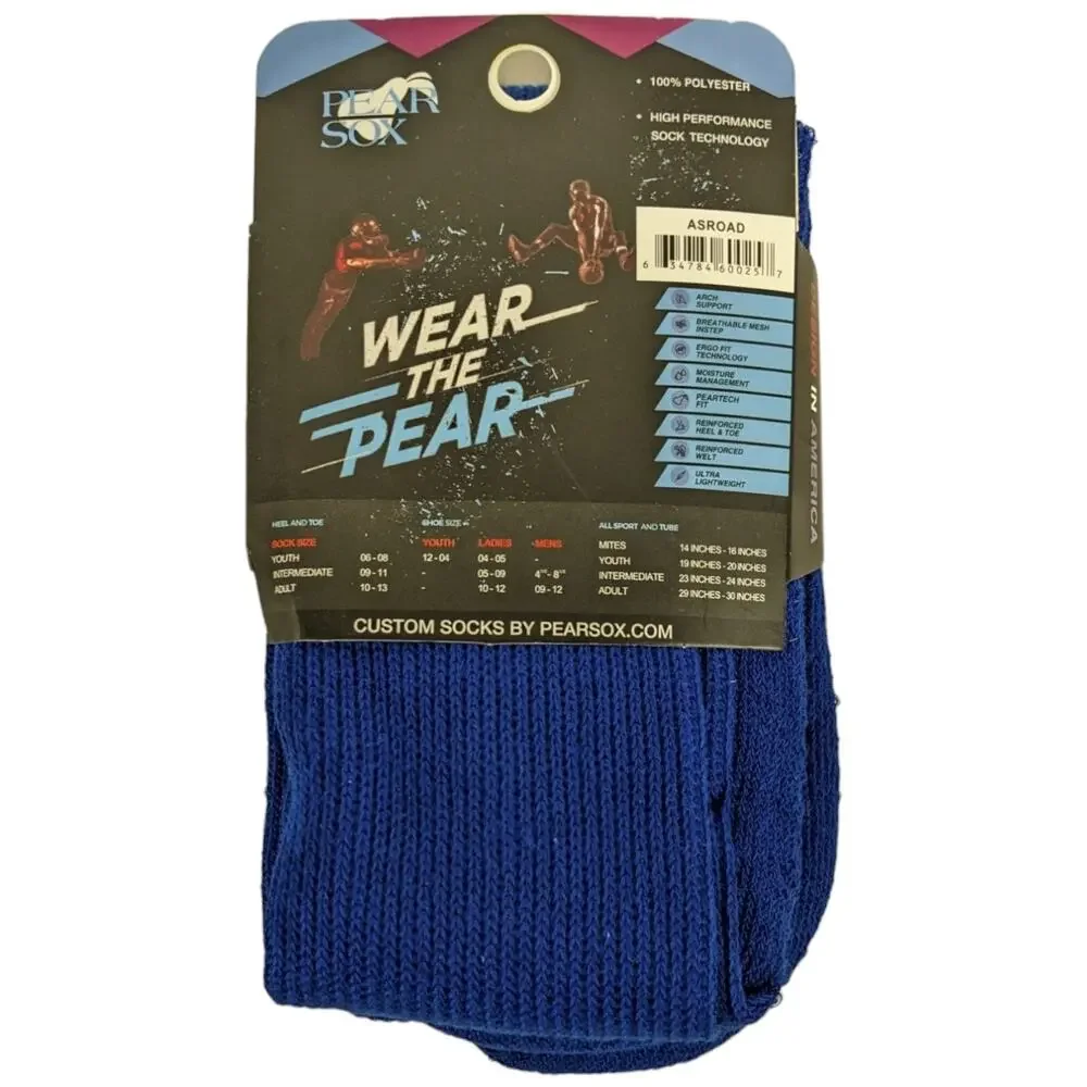 Long Blue Baseball Football Socks Pear Socks Pearsox Sport
